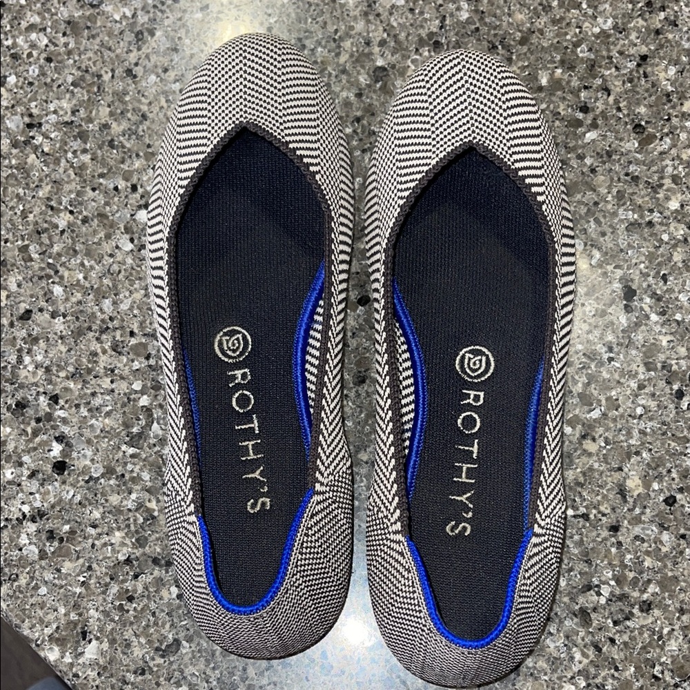 Rothy's Flannel Herringbone Flats US 9 women